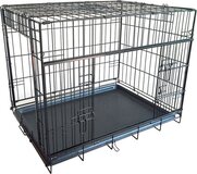 Adori Bench with Sliding Doors Black - Dog Bench - 76x53x61 cm