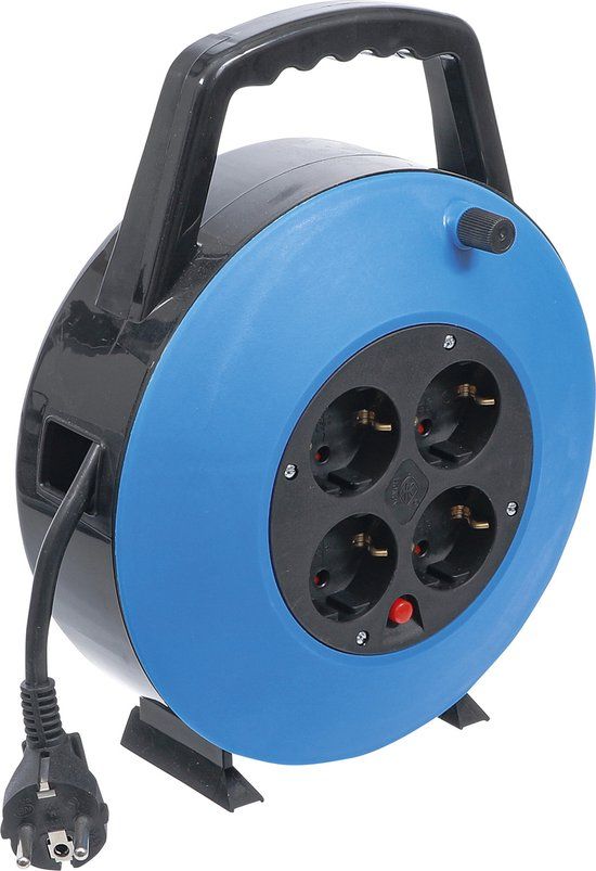 BGS Kabelhaspelbox - 10 meter - 4 stopcontacten - 3000W - IP20
