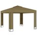 Pergola avec double toit 180 g/m² 3x3x2,7 m taupe