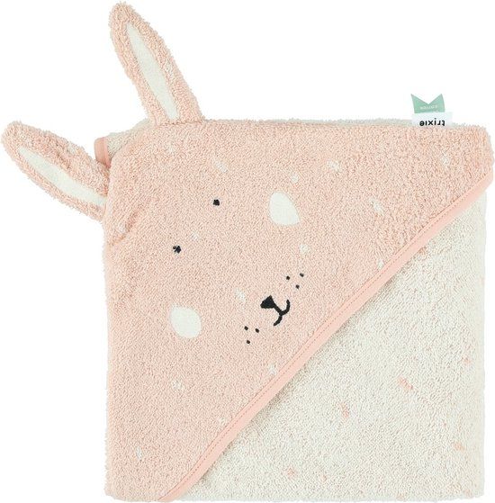 Trixie Badcape - Mrs. Rabbit - 75x75cm - Roze - Biologisch Katoen