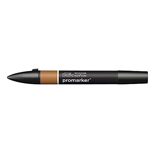 Winsor & Newton ProMarker 0203636 professionele lay-outmarker - 2 punten, fijn en breed voor tekeningen, design & lay-outs - koffie