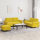 Maison Exclusive - Ensemble de canapés 3 pièces avec coussins en velours jaune