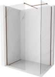 Mexen Kioto-X paroi de douche Walk-in 130 x 100 cm, transparent 10 mm, or rose