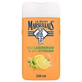 Le Petit Marseillais Bio Verveine Citron gel douche énergisant, aux propriétés nourrissantes, pH neutre pour la peau, 250 ml