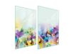 TMK ArtDeko Plaque de protection en verre - 2x 35x52 cm - Verre trempé - Imprimé floral