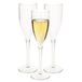 Merkloos / Sans marque Champagne/prosecco flute glas - 2x stuks - 15 cl/150 ml - onbreekbaar transparant kunststof - bruiloft/feest glazen