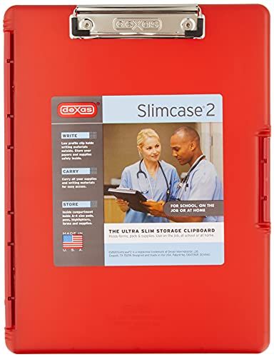 Dexas Slimcase - A4 Opbergklembord - Aardbeienrood