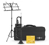 Gear4music Student Trumpet Beginner Pack by Gear4music, Black