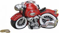 Merkloos / Sans marque G. Wurm Gmbh + Co. Kg Spaarpot Rode motor - Keramiek - 21 x 10 x 13 cm