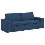 vidaXL Bankstof Blauw 222 x 80 x 82 cm