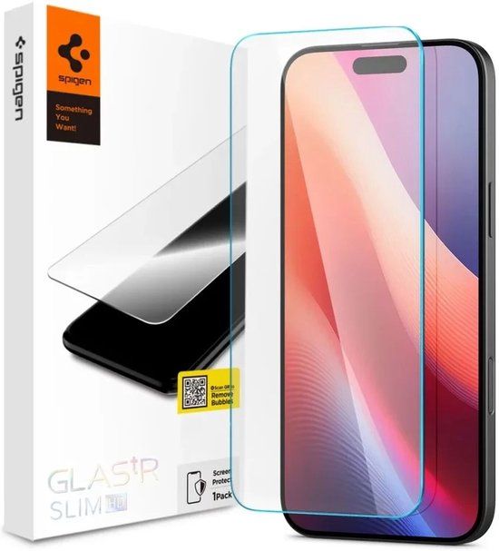 Spigen Screen Protector Geschikt voor Apple iPhone 16 - Glas tR Slim HD - 9H Tempered Glass