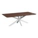 QUVIO Eettafel Sofia - Rechthoekig - Witte kruispoot - FSC®-gecertificeerd mangohout - 180x90 cm - Bruin
