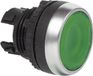 BACO L21AH20 Bouton-poussoir Bague frontale en plastique, chromé vert