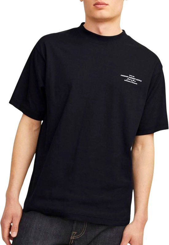 JACK&JONES JPRBLACHAD BRANDING SS CREW NECK TEE SN Men's T-shirt - Size S - Black