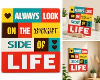 spreuktegel Deco Tile Bright Side Of Life Spreuktegel