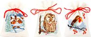 VERVACO Borduurpakket Kruissteek Geurzakje WINTER SET VAN 3