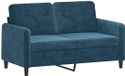vidaXL Tweezitsbank 120 cm fluweel blauw