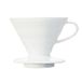 HARIO V60 Coffie Dripper, Keramisch - V-vormige kegel, Wit, Size 02
