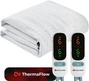 CoolHome UB26 Elektrische Onderdeken - 2 Persoons – 190x140 cm – 6 Warmtestanden - Dual zone– Timer & Oververhittingsbeveiliging - Extra zacht - Wit