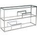 Console Romy Métal Chrome Plateau Transparent 120x40x78 cm