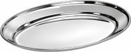 HENDI Plat ovale - Acier inoxydable - Lavable au lave-vaisselle - 245x170 mm