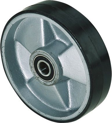 Promat/Tecwerk Stuurwiel | polyurethaan naaf-L. 50 mm wiel-B. 50 mm | wiel-d. 194mm alu.-gietijzeren velgen | v.palletwagen Promat/Tecwerk t. bouwjaar