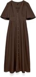 Vero Moda Jurk VMMELANEY Lange jurk Chocolate Torte