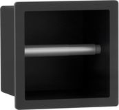 FortiFura Calvi Porte-rouleau de papier toilette - encastré - noir mat