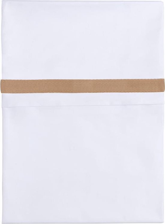 Baby&#39;s Only Wieglaken geweven bies - Caramel/Wit - 80x100 cm - 100% egyptisch katoen