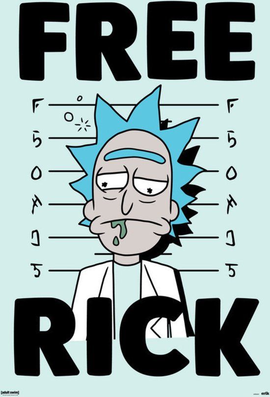 Grupo Your Decoration B.V. Poster Rick and Morty - Free Rick 61x91,5cm