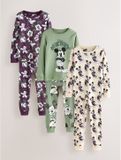 Next - Jongens - Set van 3 comfortabele pyjama's met licentieprint - Groen