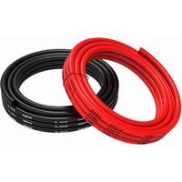 YUNIQUE NEDERLAND Siliconen kabel 8 AWG Flexibele elektrische draad 5 meter [2,5 m zwart en 2,5 m rood] Vertinde koperdraadkabel Bestand tegen hoge temperaturen