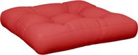vidaXL Palletkussen - 60x60x12 cm - Stof - Rood