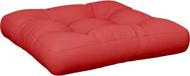 vidaXL Palletkussen - 60x60x12 cm - Stof - Rood