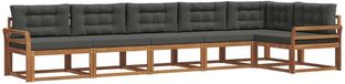 vidaXL Hoek loungeset 6-delig Acaciahout Naturel et Anthracite