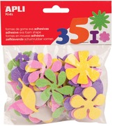 Apli Kids zelfklevende glitter bloemen blister met 48 stuks