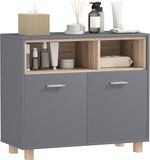 Homcom Badkamerkast MDF 80x35x70cm Grijs