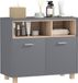 Homcom Armoire de salle de bain MDF 80x35x70cm Gris