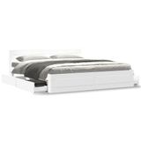 Maison Exclusive - Cadre de lit sans matelas, blanc, 180x200 cm