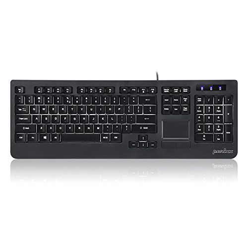 Perixx PERIBOARD-313 - Verlicht toetsenbord met touchpad - US English