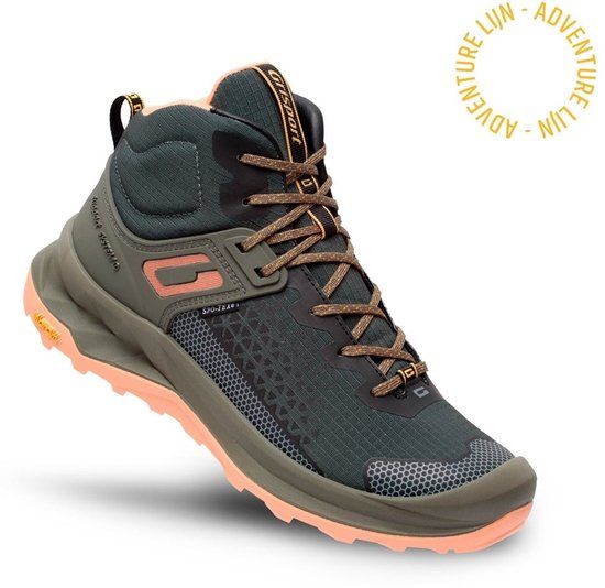 Grisport Explorer Mid Wandelschoen - Heren leren lage wandelschoenen - Green/Peach