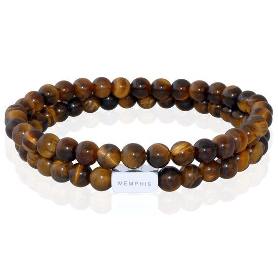 Memphis DUO Kralenarmbanden set Tiger King-21cm