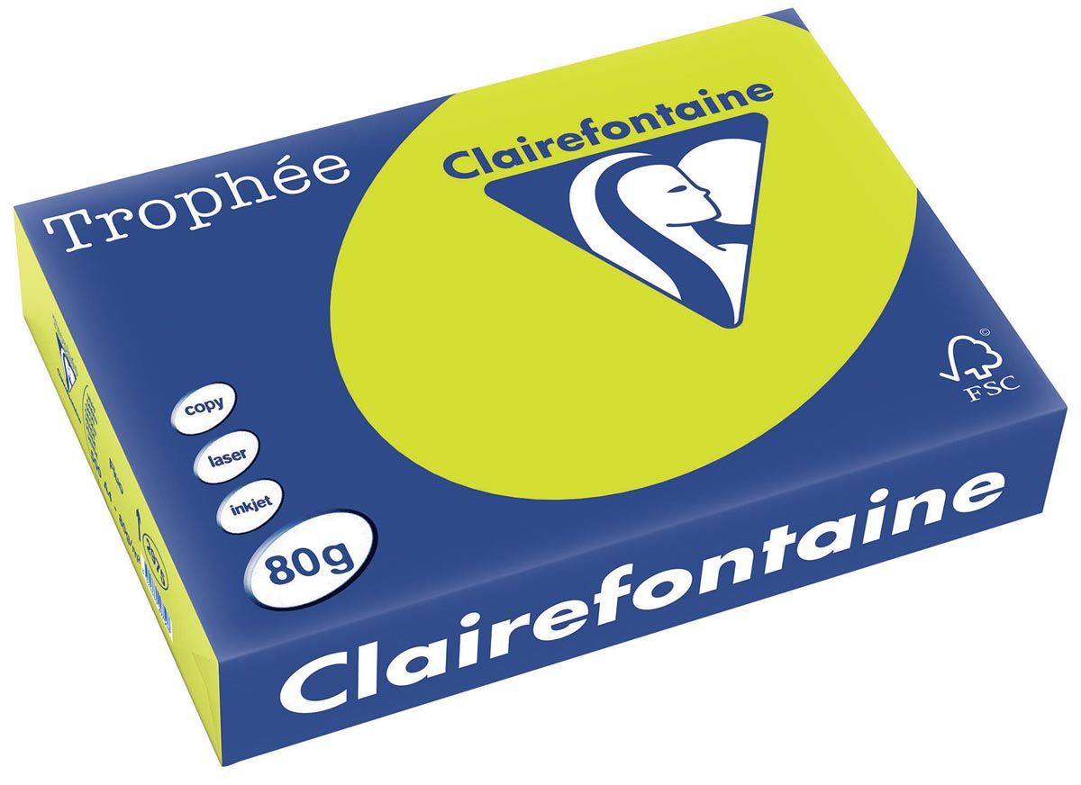 Clairefontaine Trophée Intens A4 fluogroen 80 g 500 vel