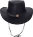 Urban 5884 Cowboyhoed van leer, zwart, maat 2XL