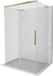 Mexen Rox-3S L 3-zijdige glazen douchecabine 160 x 75 cm, transparant, goud