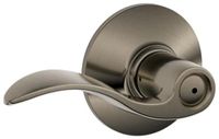 Schlage Lock Company F40ACC620 Accent F40 Flat Wave omkeerbare deurhendel lockset, massief, antiek tin, normaal