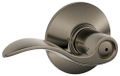 Schlage Lock Company F40ACC620 Accent F40 Flat Wave omkeerbare deurhendel lockset, massief, antiek tin, normaal
