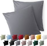 Blumtal Kussensloop Microvezel Kussenhoes 65 x 65 cm - Grijs - Set van 2