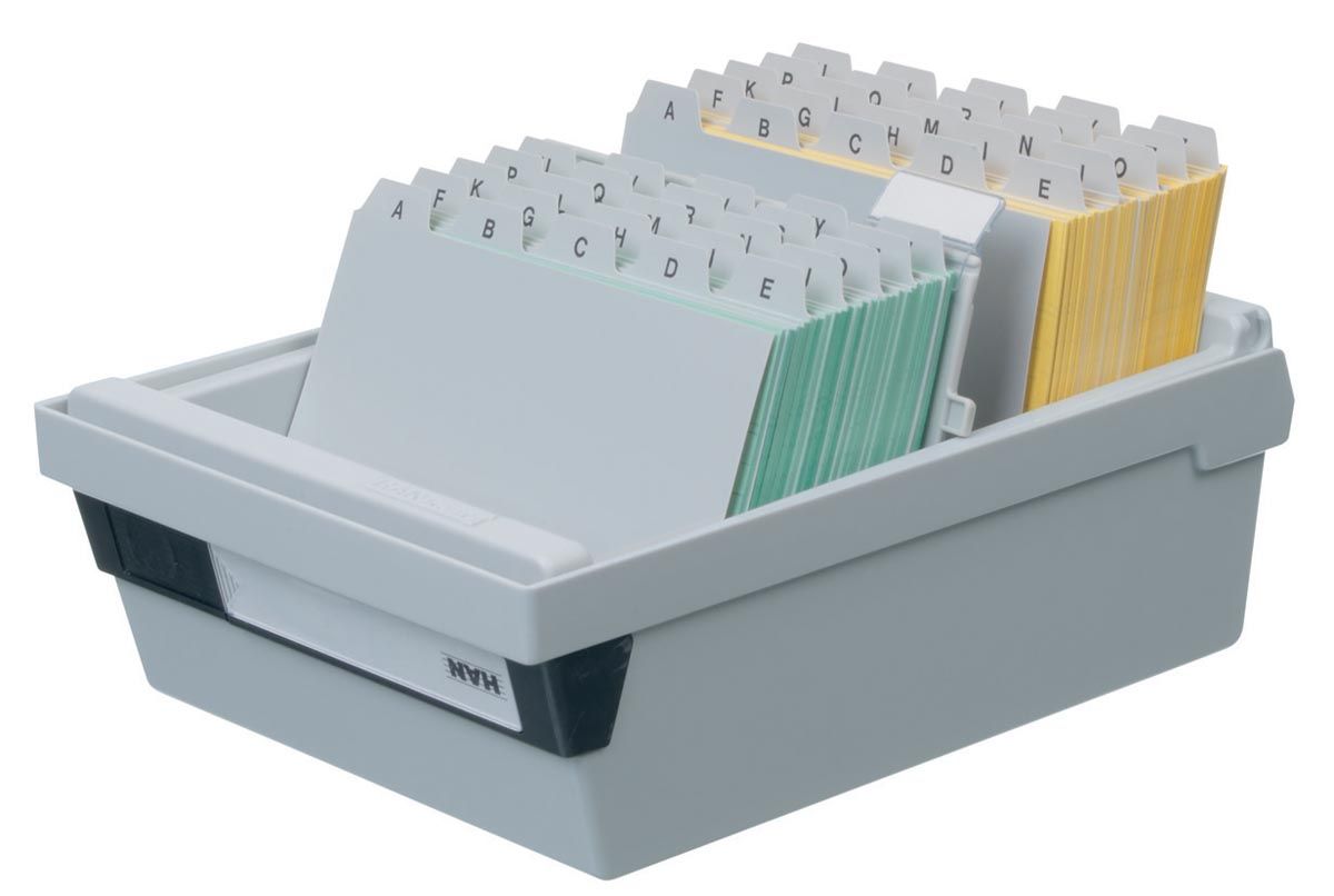 HAN 966-11 Systeemkaartenbak Lichtgrijs A6 800 plastic 17 7 x 14 cm
