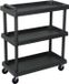vidaXL Gereedschapswagen 3-laags 75x37,5x92 cm polypropeen zwart